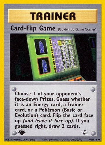 Card flip game - nm, (goldenrod